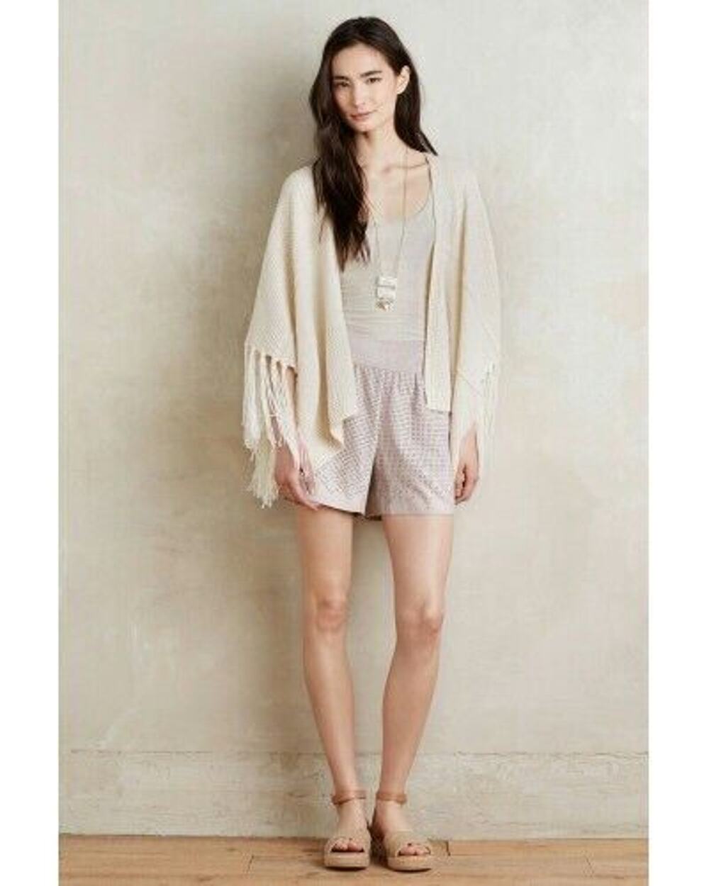 New Anthropologie Vegan Suede Cutwork Shorts by Elevenses Retail $118 Size 6